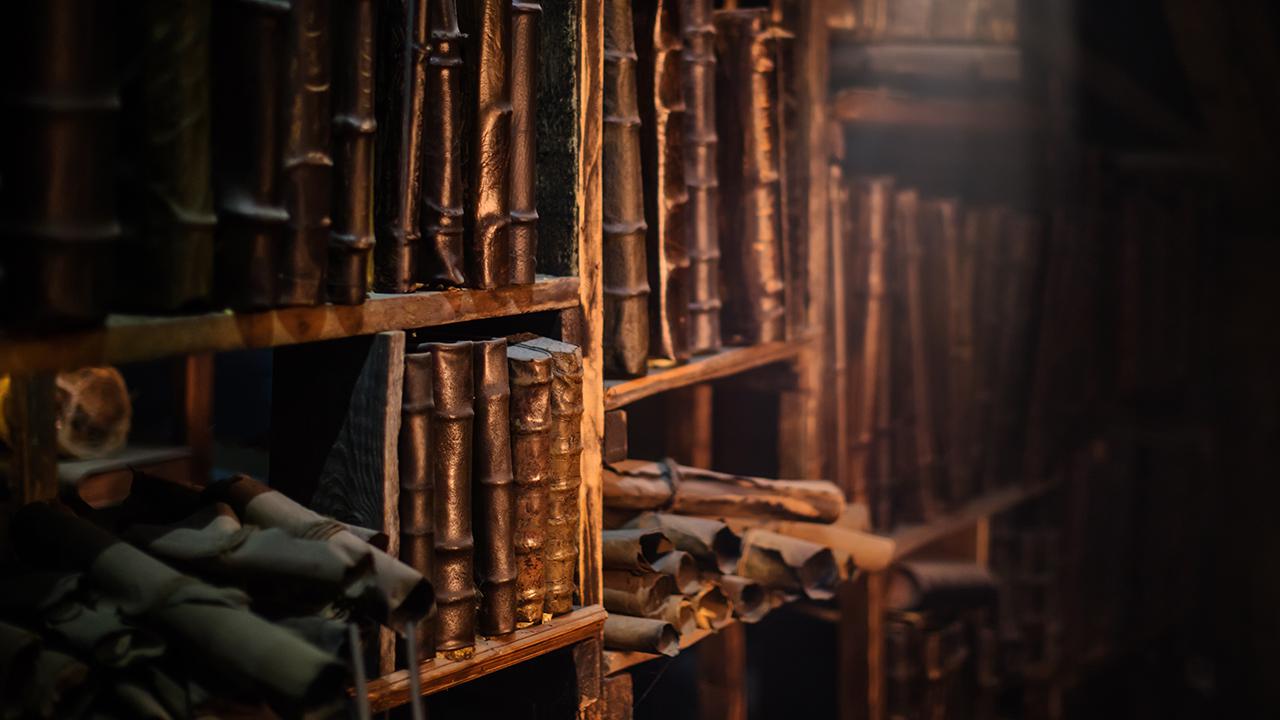 Rare and ancient books, old writings and sacred scrolls...