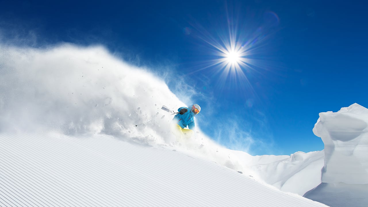 Skiing in Sunlit style, by LB